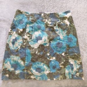 Anthropologie Corduroy Mini Skirt